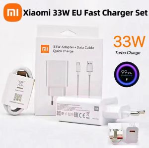 Original Xiaomi 33W EU Charger Turbo Charge Adapter Type-C Cable For Xiaomi 15 14T Pro 13 Lite Redmi 14C 13C 12C A3 Note 12 14 15 Pro Poco C85 C75 5G C55 M7 M6 Pro F6 Pro F7 Ultra X6 X5 Pro X3 RedmiBook Pro Fast Charging
