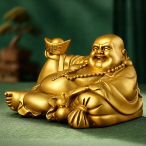 WEIZHEN | Prosperity Welcoming Laughing Buddha Figurine Brass