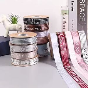 Ribbon Miss You Pita Kado 25cm Pita Roll Meteran EMYCE