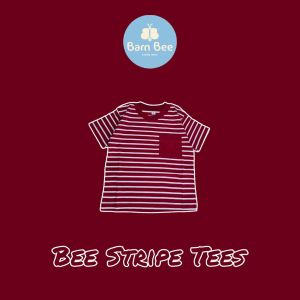 Barnbee Stripe Tees Premium - Kaos Belang Anak Saku - Cotton Combed 30s Premium