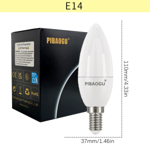 6PCS E27 E14 LED Candle Lamp Light Bulb AC85-265V Led Lights LED Chandelier Lamp For Home Office Decoration Lighting Living Room