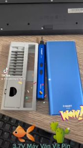 3.7V Máy Vặn Vít Pin mini đa năng chuyên dụng 22 chi tiết C-MART W0058