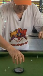 kasemmagic (มีคลิปสอน ไทย) อุปกรณ์มายากล ถาดแก้วเสกเหรียญ (Miracle Coin Thru) เกษม มายากล