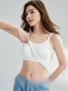 MiiOW | เสื้อชั้นในสายเดี่ยวทรง U ทรงเข้ารูปสำหรับฤดูร้อน ปิดหน้าท้องได้ดี เสื้อชั้นในแบบสวมลำลองสำหรับผู้หญิง สไตล์ลำลอง