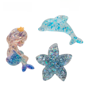 OP Dolphin Girl Starfish Shoe Buckle Accessories Flower Decorative Shoe Clasp Compatible with Cross/