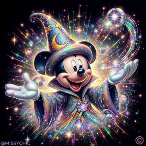 1 piece - Potdemiel-5D-DIY - Flocking cloth - Special drill - Diamond painting set - Magic Mickey - Diamond art