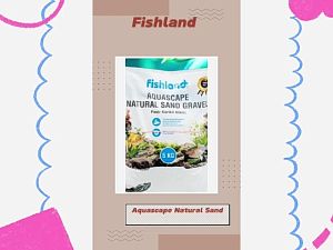 Fishland 5kg Aquascape Natural Sand Gravel Pasir Kerikil Alami Aquarium Snow Sand 0.4-0.6mm