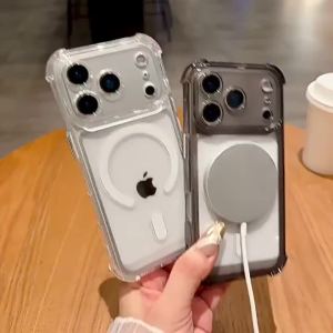 Others | Magnetic Shockproof Clear Bumper Phone Case For iPhone 17 16 15 14 13 12 11 Pro Max Plus For Magsafe Wireless Charge Cases Cover