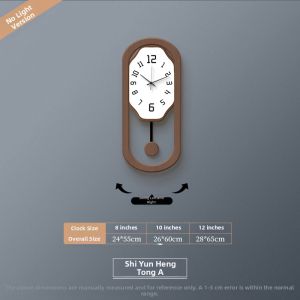 ZEDUO | Silent Swinging Vintage Creative Home Wall Clock