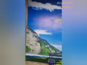 TERLENGKAP WALLPAPER MURAH WALLBANNER 3D PEMANDANGAN ALAM wallpaper Danau Pegunungan 3 dimensi