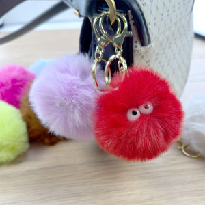 Colorful Coal Ball Elf Keychain Creative Earphone Book Bag Cartoon Doll Hanging Decoration Kindergarten Student Teacher Festival Reward Gift