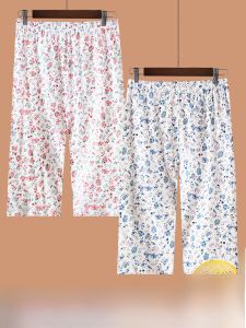 Pure Cotton Sleepwear Shorts for Women Over 65 Years Old Loose Fit Summer Thin Section Knitted Fabric Casual Home Use