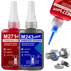 243 271 Medium Strength To High Threadlocker Blue/Red Screw Glues Anaerobic Glue Anti-loose Anti-slip SealingThread Locking Agent Threadlocker Adhesive Prevent Loosening.