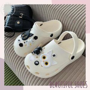 TKGril แรงมาก รองเท้าแตะหัวโตแฟชั่นเกาหลี ทรงสวยทรงมินิ น้ำหนักเบา สวมใส่สบาย ฟรีตัวติดน้องแมวสุดเก๋ ติดแล้วน่ารักสุดๆ พลาดได้หรอแม่ จัดโลดดด