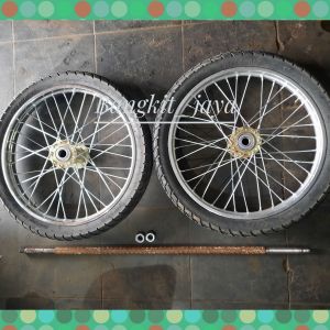 Roda Gerobak Ring 17 Ruji Motor Lengkap As