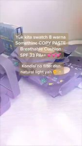 SOMETHINC CUSHION BEDAK PADET COPY PASTE Breathable Mesh Cushion SPF33 PA++REFIL DAN FULL