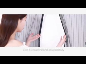 Upgraded Full Frame Magnetic Screen Door Self Sealing Hands Free Mesh Curtain Hook Loop Easy Installation Bug Net for Home Patio Sliding Door