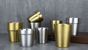 304 Stainless Steel Beer Mug Water Cup Anti Scaling Anti Fall Restaurant Tea Cup Coffee Drink Cup