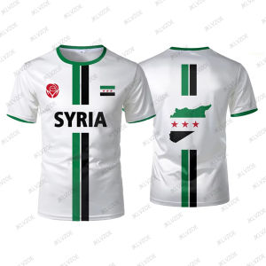 Summer New Syria Football Jersey Men Women Sports T-shirts Street Soccer Uniforms Casual Syrian Flag Graphic Oversized Kids Tops