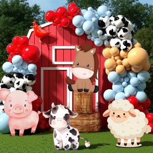 Farm Animal KT Board Cow Pig Sheep Horse Party Props Farm Theme Birthday Backdrop Decorations Outdoor Yard Signs
