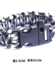 Portable Multi-Functional Outdoor Camping Survival Whistle Bracelet Durable Paracord Backpack Mountaineering Emergency Signal Multi-Color