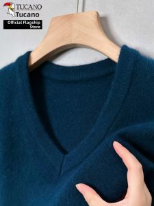 TUCANO | V Neck Thick Mens Wool Sweater