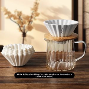 MONGDIO | Hand Drip V60 Ceramic Coffee Filter Cup Set