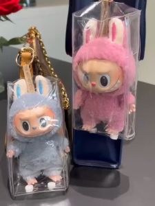 (Not include dolls)1pcs Transparent Outdoor Bag Plush Dolls AC Toys Transparent Mini Pouch Bag For Keychain Doll Figure Garage Kit