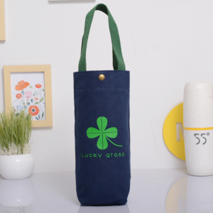 Canvas Water Bottle Pouch Protective Case Satchel Kettle Bag Childrens Thermal Mug Cover Portable Bag Minimalist Neutral Umbrella Bag