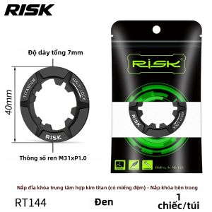 Risk | Vỏ Đĩa Khóa Trung Tâm Xe Đạp Bằng Hợp Kim Titan Bộ Phận Lắp Đặt Trung Tâm Xe Đạp Bên Ngoài Bên Trong Cho Hệ Thống Phanh Đĩa Thủy Lực Đi Xe Đạp