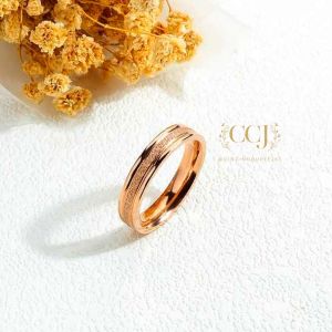[GRATIS CETAK NAMA] Cincin Titanium Anti Karat F06 | Cincin Pasangan | Cincin Hadiah | Cincin Lamaran | Cincin Tunangan | Aksesoris Fashion Wanita