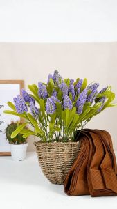 BUNGA LAVENDER GEMBUL CABANG 7 BUKET IMPORT MURAH BERKUALITAS ARTIFICIAL FLOWER SNOWY LAVENDER BEDAK DAUN BAHAN PLASTIK SILK BUATAN UNTUK DEKORASI PERNIKAHAN DIY HIASAN PAJANGAN RUMAH