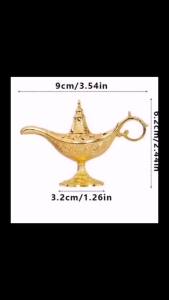 Lọ Đốt Trầm Hương Hợp Kim Aladdin Hình Thần Đèn Thiết Kế Cổ Điển Rỗng Ruột Dành Cho Phòng Khách Phòng Ngủ Quà Tặng Trang Trí.