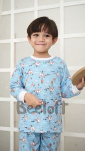 Beeloft Setelan Baju Piyama Tidur Celana Panjang Anak Laki-laki - Travel For Life Series