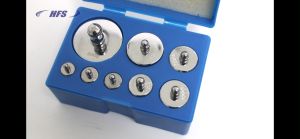 8pcs Calibration Weights Set 10-500g M2 Class Scale Balance Calibration Weight with Case 1000 Gram Total