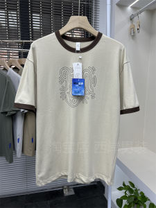 Cool Feeling Breathable Mens round Neck Short Sleeve T-Shirt Sorona Mixed Weave Summer Fashionable Simple Design Casual Top