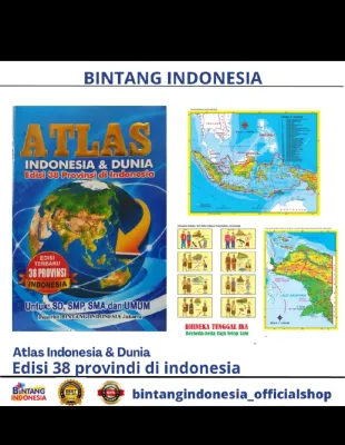 Atlas Biru Indonesia & Dunia (Steples) -Penerbit Bintang Indonesia Jakarta