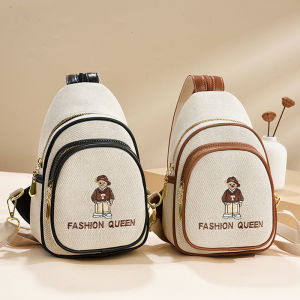 Multi-Functional Womens Crossbody Chest Bag Backpack Lightweight Versatile Fashionable New 2025 Canvas Soft Shoulder Bag