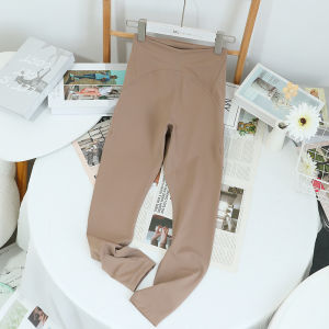 กางเกงโยคะทรงเข้ารูปเอวสูง ผ้าไนลอน ระบายอากาศได้ดี ดูดซับเหงื่อ กางเกงขายาวทรงสลิมฟิตสำหรับผู้หญิง ทรงสลิมฟิต ทรงสลิมฟิต