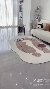 VIKAMA Nhỏ Chống Trơn Trượt Phòng Tắm Thảm Họa Tiết Sóng Phòng Tắm Lối Vào Thảm Lót Chân Phong Cách Hiện Đại Cotton Giả Cashmere Trang Trí Nhà