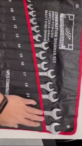 Professional 6/8/14pcs Combination Wrench Spanner Car Repair Box Set Tools Set 8-24mm SATA Hardware Storage Box Heavy Duty Car Workshop Repair Socket Wrench Alat Pembaikan Kereta Pemutar Skru Sepana