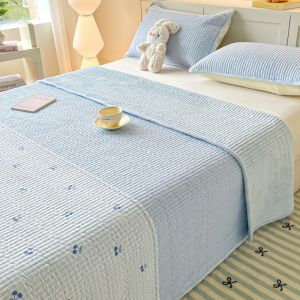 KAMONI | Double-sided Washed Cotton and Milk Velvet Bed Cover