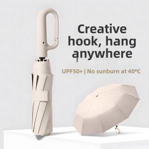 Automatic Large Black Sun Rain Umbrella