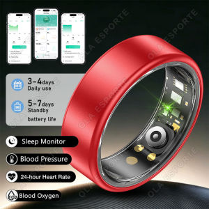 New Smart Ring Fitness Tracker Health Sleep Monitor with Blood Pressure Heart Rate Oxygen Monitoring for Women Men Fashion Ring