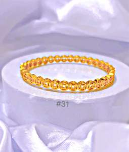 ZIHANG JEWELRY 24K Gold plated lucky charm coin money catcher bangle for women