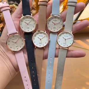 Tabuh Shop Jam Tangan Wanita Tali Kulit Model Terbaru Fashion Wanita Simple Elegan Cantik Mewah Bercahaya Kasual Analog Import Kekinian Harga Murah Meriah - COD BAYAR DI TEMPAT JW72