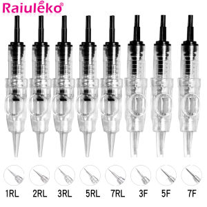 Raiuleko | 10/20/50/100Pcs Disposable Tattoo Cartridge Needles 1RL/2RL/3RL/5RL/7RL/3FP/5FP/7FP Tattoo Makeup lips for Permanent Makeup Pen