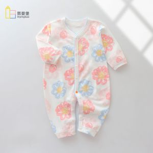 Newborn Baby Clothes Spring Autumn Long Sleeve Onesie Undergarment Ukes Silk Four Seasons Baby Romper Breathable Moisture Wicking