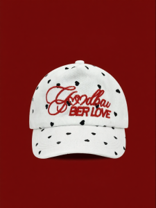 Embroidered Polka Dot Cap