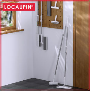 Locaupin Housekeeping Cleaning Adjustable Handle Swivel Head Tub & Tile Scrub Brush with Shower Brush Good for Home Office Cleaning Supplies